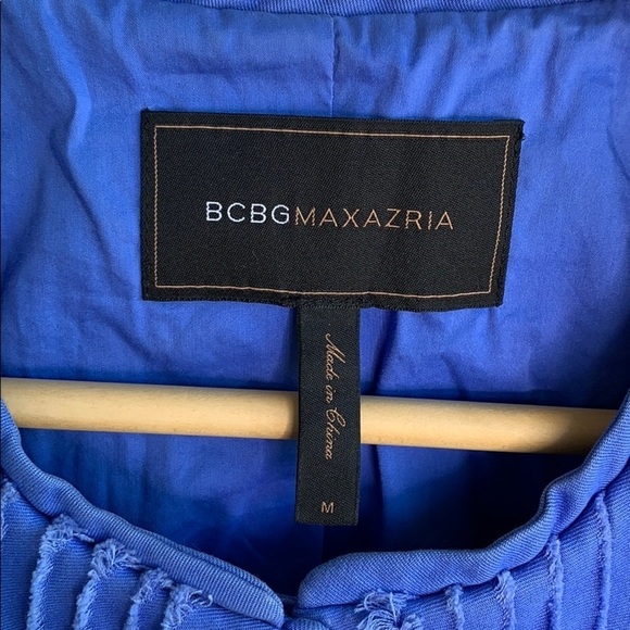 BCBGMaxAzria Embellished Detail Peplum Cap Sleeve Jacket Blazer M - Picture 4 of 7